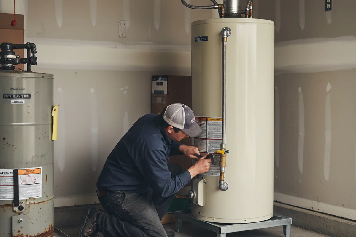 Water heater and shutoff valve replacement in Keaton